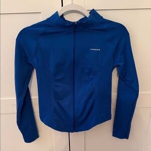 Alphalete Royal Blue Amplify Full-Zip Zip up Sweater
